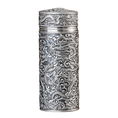 滇庆堂999内外纯银袖珍九龙杯