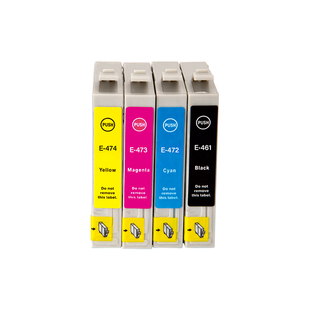 适用EPSON爱普生T461/T472-474彩色墨盒C63 C65 CX3500 CX6500 CX6300 CX4000 C83 CX4500打印机墨水盒