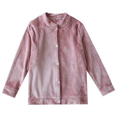 纯色秋冬季单件睡衣法兰绒珊瑚绒