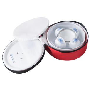 陶瓷旅行功夫茶具小茶盘茶杯便携收纳包简约户外旅游车载喝茶套装