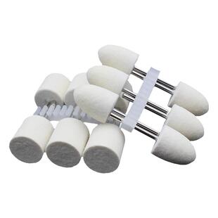 西德羊毛打磨头3mm柄模具镜面抛光轮翡翠金属玉石塑料球风电磨头