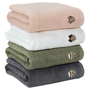 TeenieWeenie小熊刺绣纯棉浴巾吸水不掉毛全棉洗脸毛巾家用洗澡巾