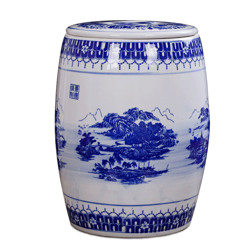 20斤30斤装陶瓷米缸大米桶家用菜油缸50斤带盖密封面缸水缸腌菜缸