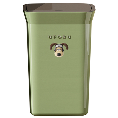 uforu中古风复古绿厨房垃圾桶宿舍客厅加高免弯腰大号大容量新款