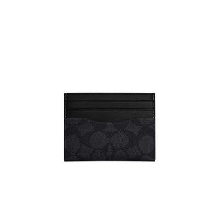【新款】COACH/蔻驰奥莱男士老花迷你便携纤巧型证件包卡包零钱包