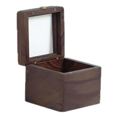 黑胡桃木玻璃盖金条金豆收纳盒黄金5克10g首饰收纳神器收藏盒防尘