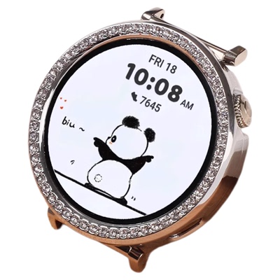 适用于华为gt6保护壳gt5手表仿镶钻镂空watchgt4女款半包保护套新款时尚简约智能手表小表盘41mmPC表壳