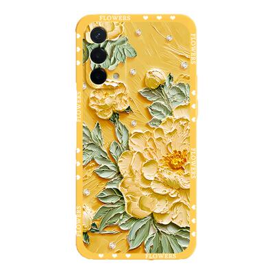 油画花朵适用oppoA93手机壳A93s新款5G液态硅胶oppo保护套935G好看全包PEHM00防摔PFGM00男oppoPEHM女软外壳