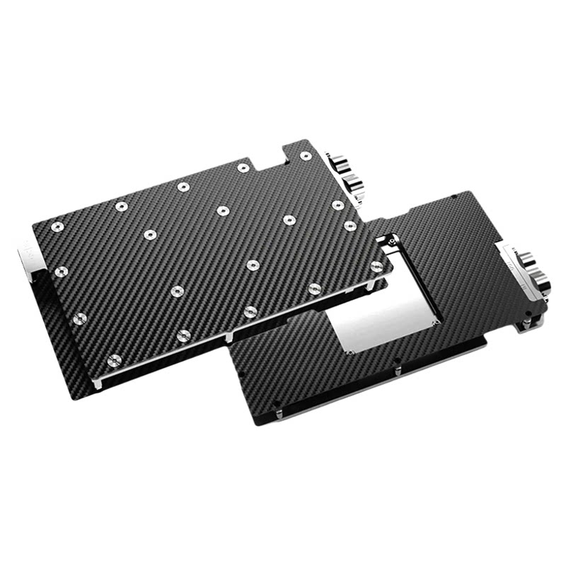 Alphacool ES显卡水冷头无光碳纤维侧出版兼容 RTX5090映众/微星