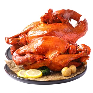 沟帮子熏鸡双鸡组合700g*2只厂家直发正宗尹家东北老式烧鸡