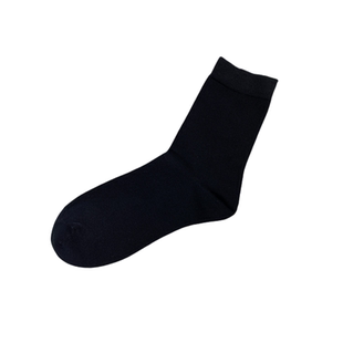 吉林鹿人袜业男士秋冬季高筒袜子中厚棉袜无骨商务袜黑色保暖7003