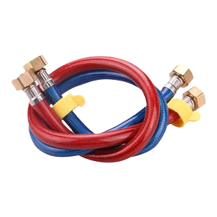 热水器马桶进水软管水管冷热4分铜帽 金属编织防爆水龙头软连接管