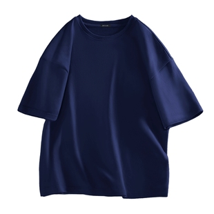 GV真维斯藏青色短袖男款2025新款男士t恤夏季重磅纯棉高级感t袖C