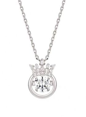 法国水晶心跳项链银饰