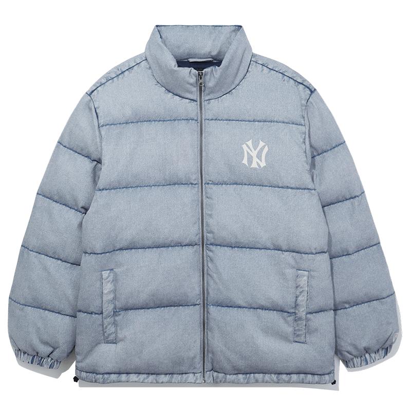 NEW ERA纽亦华冬季新款MLB加厚棉服立领面包服保暖牛仔水洗潮流