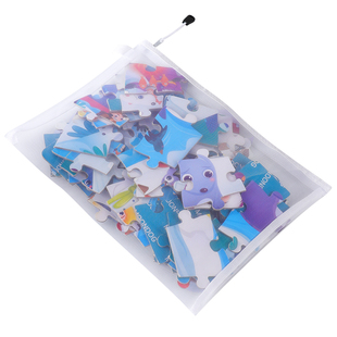 积木收纳袋拼图玩具分类整理神器网纱袋儿童小颗粒拉链包透明盒子