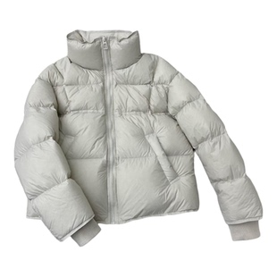 欧洲站2025冬季白鸭绒云朵零压感泡芙软糯短款洋气显瘦羽绒服外套