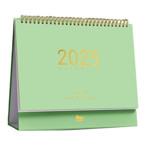 三年二班 简约烫金台历2026年新款办公室桌面记事本摆件中高考倒计时备忘录打卡计划2025年月历考研创意日历