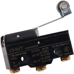 正泰行程开关1开1闭数控机床限位微动开关滚轮压杆型YBLXW-5/11G3