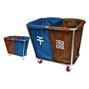 酒店客房专用布草车不锈钢服务车宾馆洗衣房干洗店脏布草收纳回收