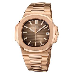 迪顿正品欧美潮牌手表男鹦鹉螺精钢方形时尚奢华夜光防水日历手表