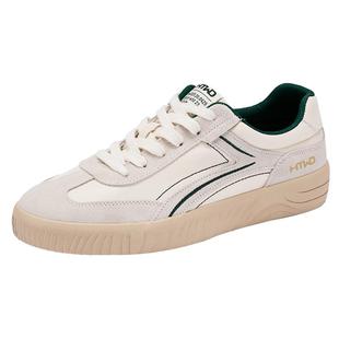 热风男鞋2025年秋季新款男士休闲鞋百搭德训鞋平底板鞋男款鞋子