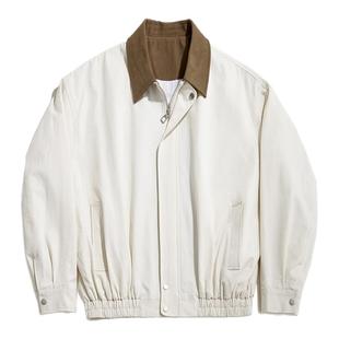 海上公路撞色夹克男士2025新款春季韩系时尚休闲翻领拼接上衣外套