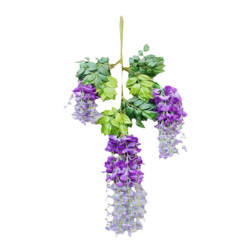 网红走廊吊顶装饰紫藤花藤假花
