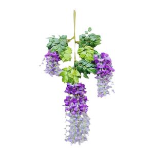 网红走廊吊顶装饰紫藤花藤假花