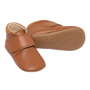 3折 丹麦pompom 新款宝宝包头学步鞋婴儿魔术贴软底鞋牛皮百搭男