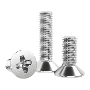 304不锈钢美制十字沉头螺丝英制平头螺栓机螺钉2#10#1/4 5/16 3/8