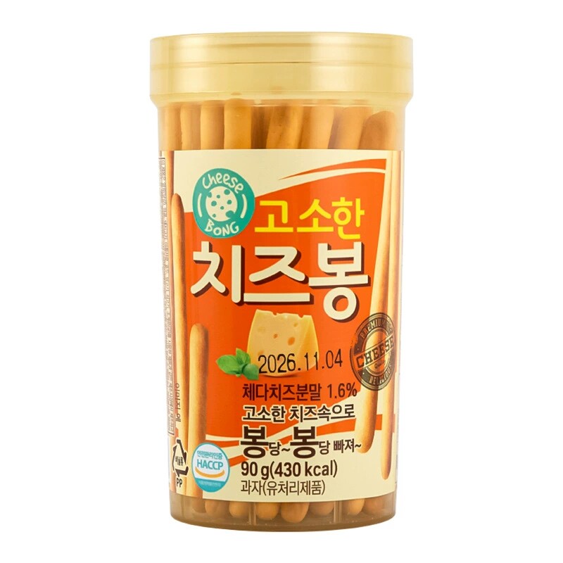 韩国进口SAM'S饼干棒90g五谷奶酪芝麻棒香酥儿童休闲零食小吃