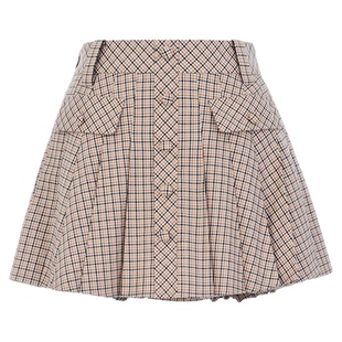 【赵美延同款】ORA GENESIS2025年秋季新品气质复古格纹A字褶裙