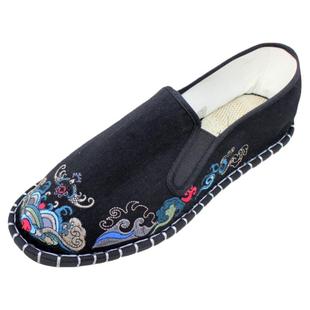 老北京布鞋男士夏季刺绣中国风手工社会鞋西山休闲软底透气一脚蹬