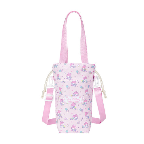 三丽鸥正版水杯保护套通用杯套袋子儿童手提斜挎包女孩水壶保温杯