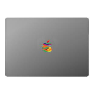 SkinAT 适用于苹果贴膜 MacBook Logo贴 笔记本保护膜 苹果logo贴纸 Mac标志贴保护套彩贴 彩色条纹保护贴