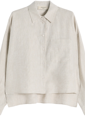 【春夏新降】Weekend MaxMara 26女装亚麻宽松衬衫5041026206&
