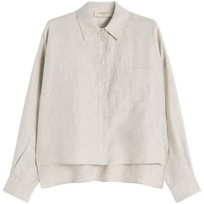 【春夏新降】Weekend MaxMara 26女装亚麻宽松衬衫5041026206&