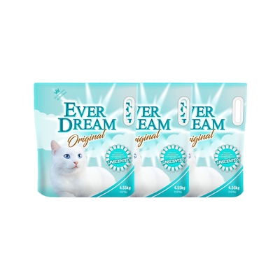 EVERDREAM/蓝梦钠基矿石猫砂复吸水快速结团除臭净味 4.5kg/袋