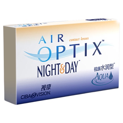 【7倍透氧】3/6片爱尔康硅水凝胶月抛隐形近视眼镜视康水润型日夜