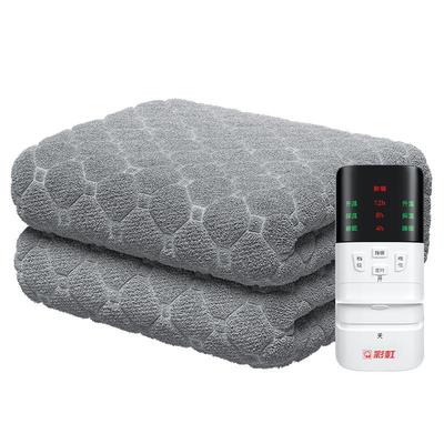 彩虹电热毯双人双控法兰绒电暖毯