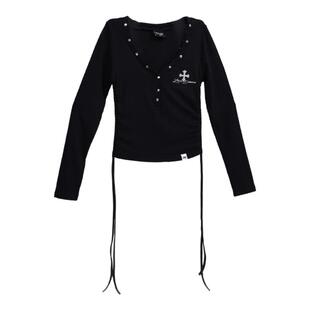 CBXLAB街舞潮牌秋冬复古辣妹套装修身正肩显瘦长袖嘻哈气球运动裤