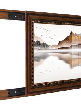 餐厅抽象风电表箱装饰画免打孔