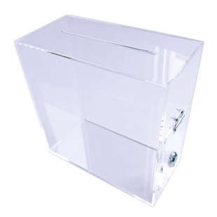 亚克力透明带锁意见箱小费箱废票箱功德箱爱心箱投递箱捐款箱定制