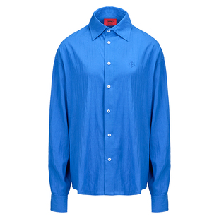 【特价清仓】GRKC吉尔卡克 莱赛尔刺绣衬衫长袖宽松休闲薄款衬衣