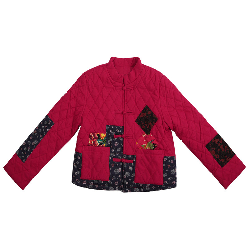 乱在江南中式盘扣保暖短款棉服女