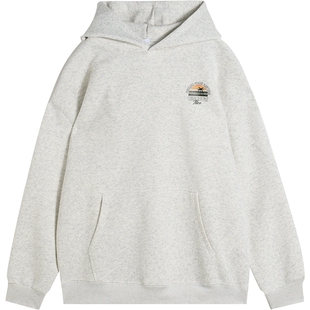 准者里夫斯同款连帽卫衣男春秋新款运动宽松美式椰子树潮带帽上衣