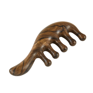 黑柿木多功能头皮经络按摩木梳防静电随身便携小梳子高颅顶蓬松梳