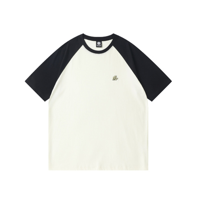 LAMLICKA美式复古风撞色拼接短袖