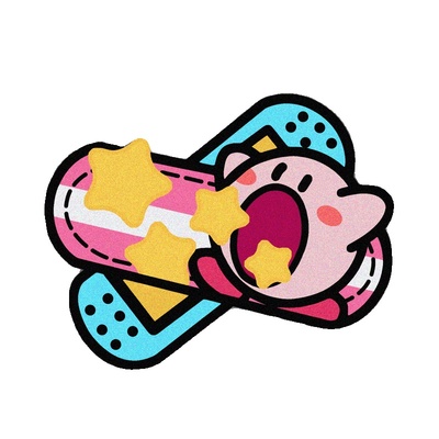 星之卡比创意补丁贴纸遮挡划痕贴